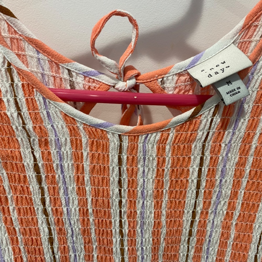 A New Day Striped Smocked Dress Sz. M - Picture 2 of 3